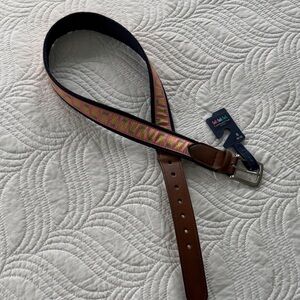 Charleston Threads Men’s Belt with Pink Patterned 🍍Strap